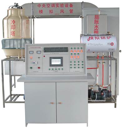 PLC可編程控制，觸摸屏中央空調(diào)實訓系統(tǒng)，中央空調(diào)實訓裝置